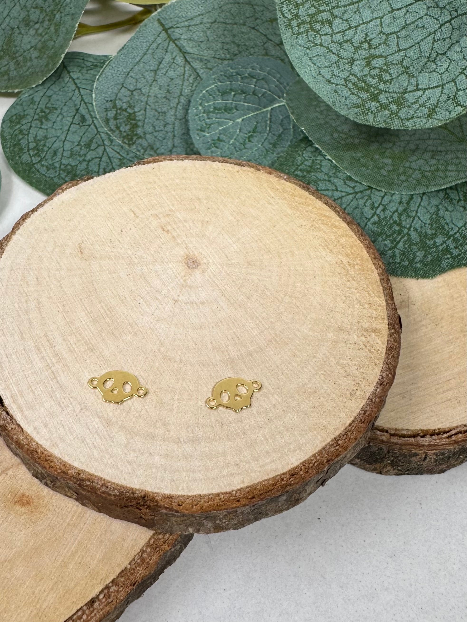 Skull Connector - 14k Gold Filled