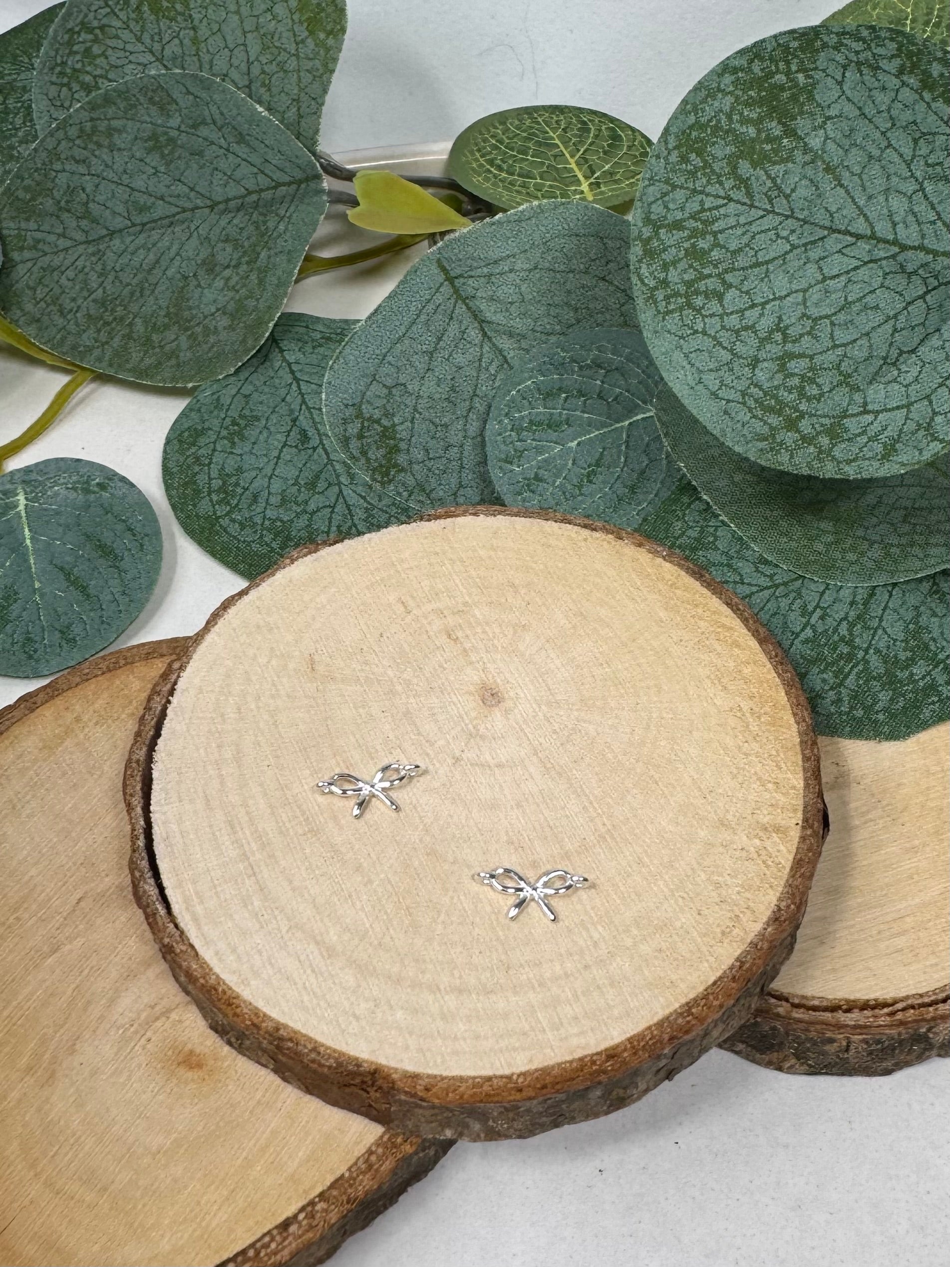 Ribbon Bow Connector - 925 Sterling Silver